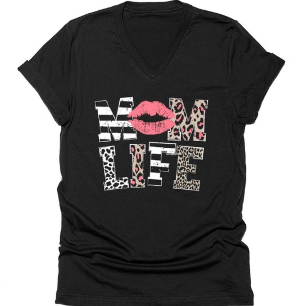 Last Mom Life Black Tee - Picture 3 of 3